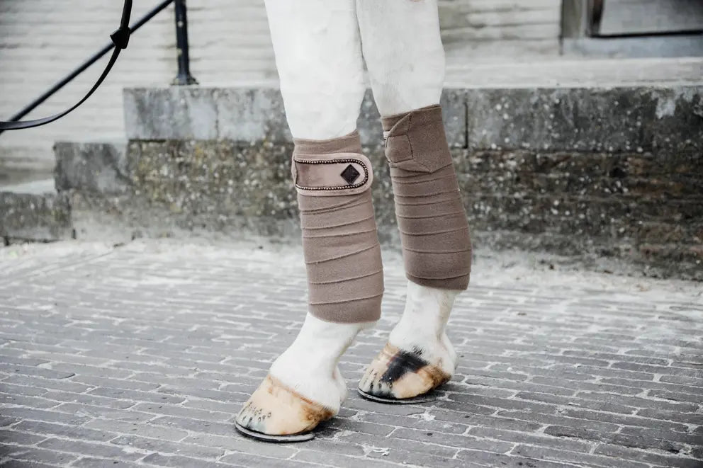 Velvet PEARLS Polar Fleece Bandages | Beige