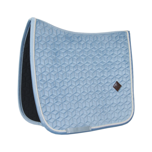 Velvet Dressage Saddle Pad | Light Blue