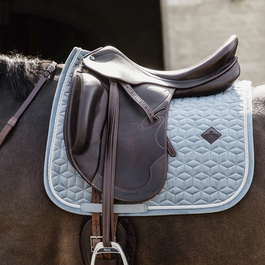 Velvet Dressage Saddle Pad | Light Blue