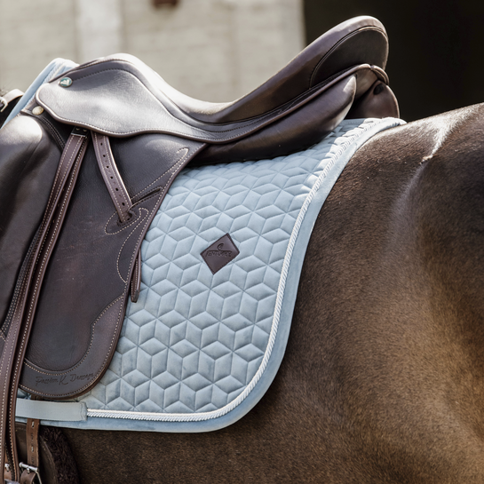 Velvet Dressage Saddle Pad | Light Blue