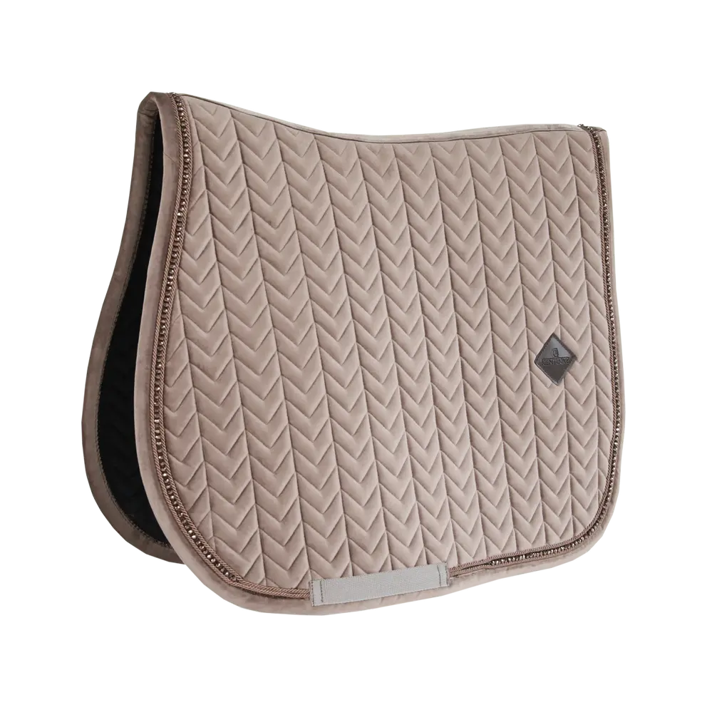 Velvet PEARLS Jumping Saddle Pad | Beige