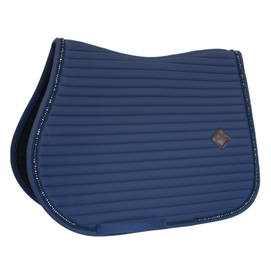 Pearls Jumping Saddle Pad | Navy