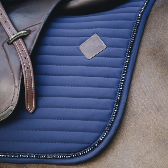 Pearls Jumping Saddle Pad | Navy