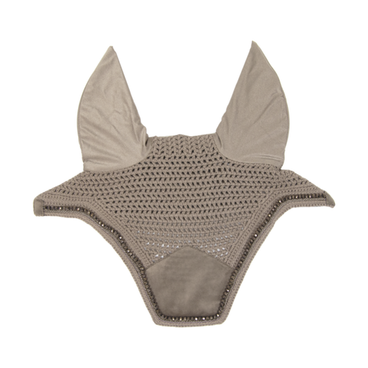 Velvet PEARLS Wellington Fly Veil | Beige
