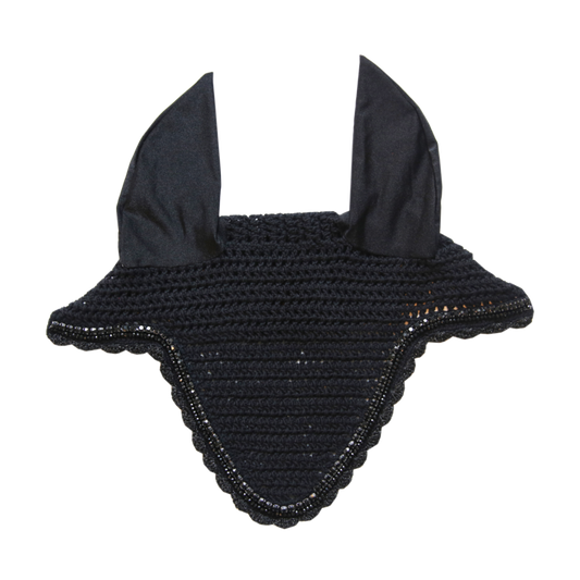 Long Fly Veil Stone & Pearl | Black