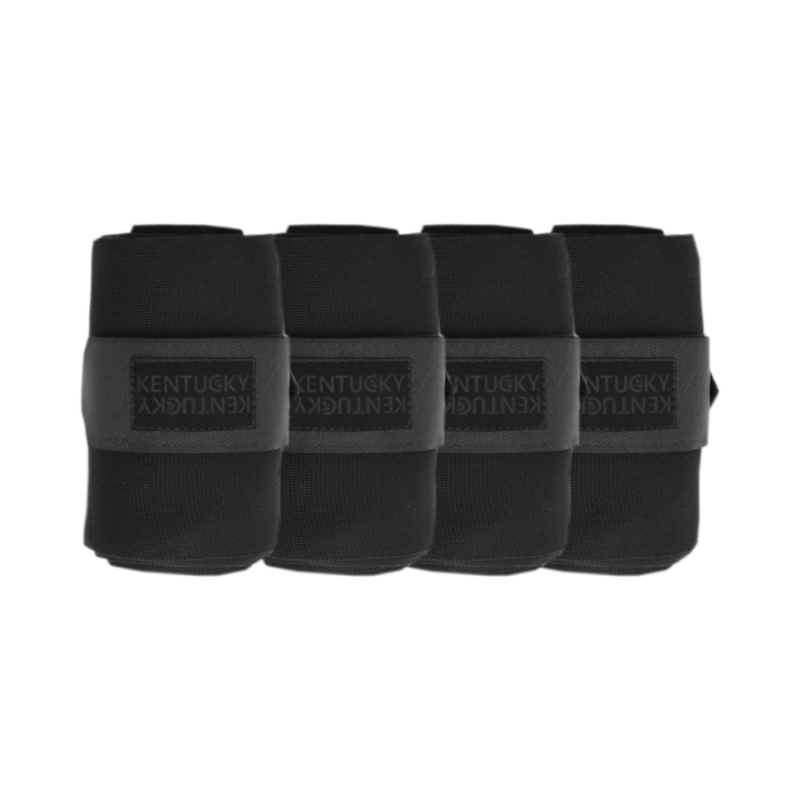 Bandages d'écurie Repellent - Lot de 4 | Noir