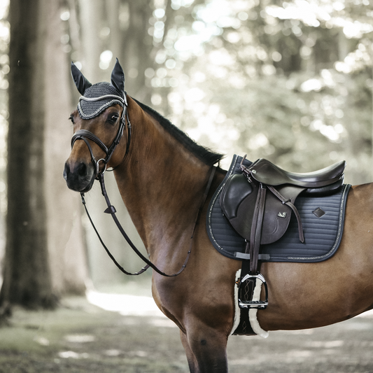 Pearls Jumping Saddle Pad | Grey