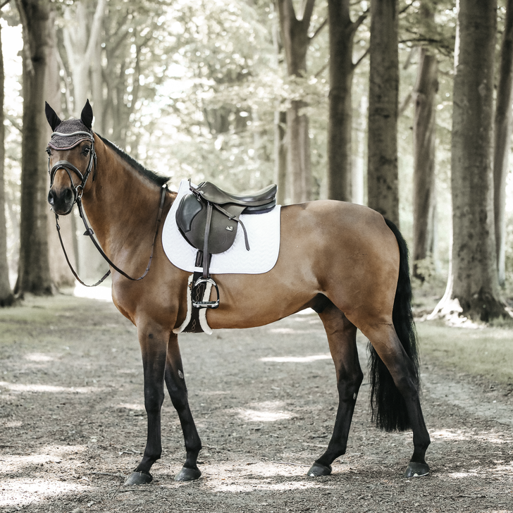 Fishbone Jumping Saddle Pad | White