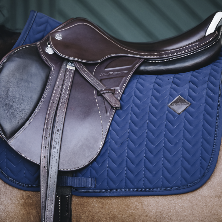 Fishbone Jumping Saddle Pad | Navy