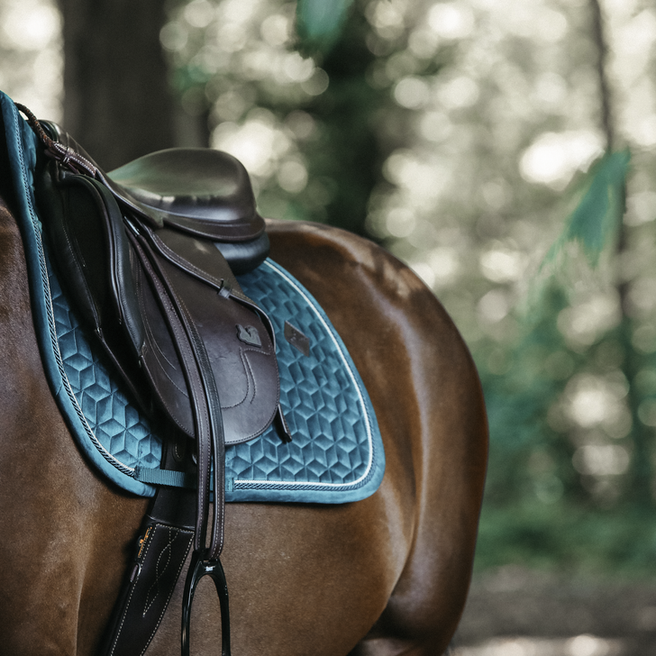 Velvet Jumping Saddle Pad | Emerald