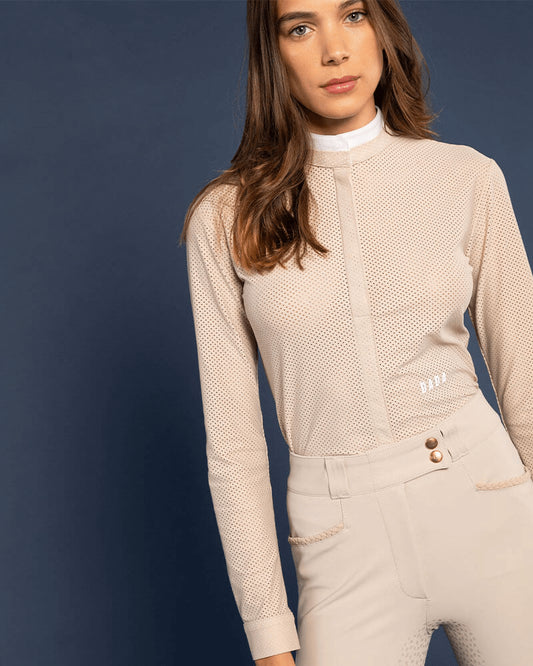 HELIOS Long Sleeve Show Shirt | Latte