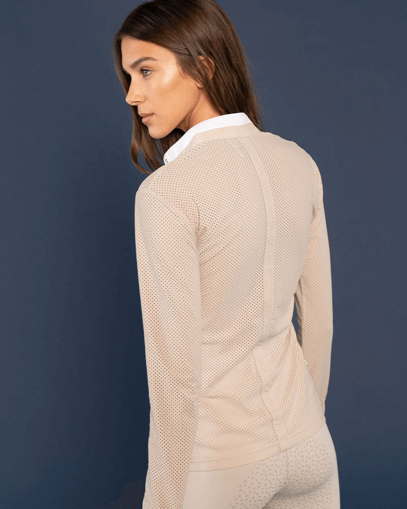 HELIOS Long Sleeve Show Shirt | Latte