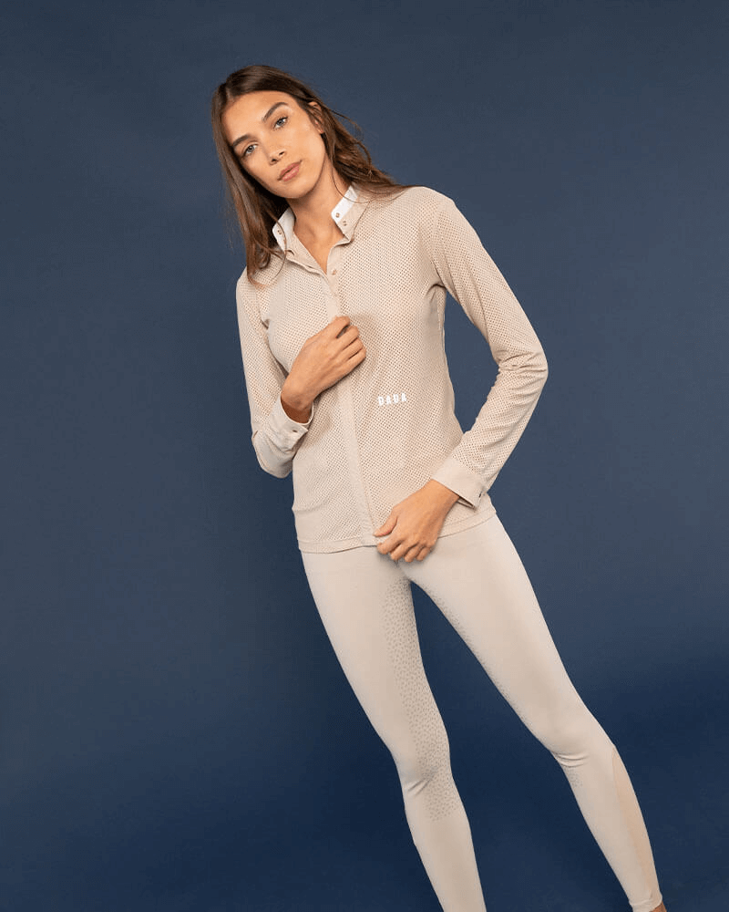 HELIOS Long Sleeve Show Shirt | Latte