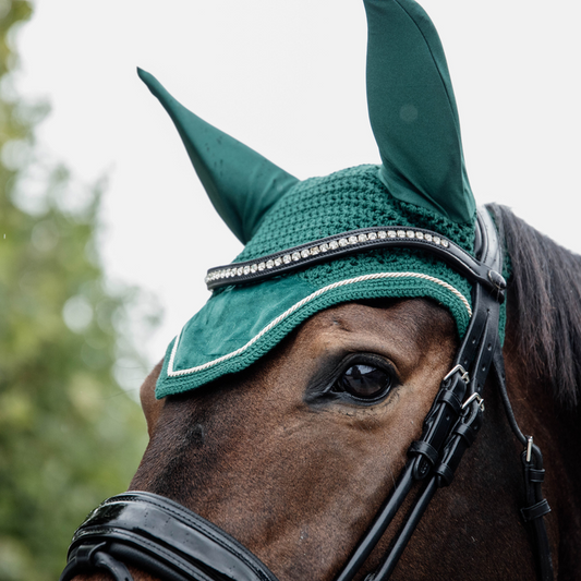 Wellington Velvet Fly Veil | Dark Green
