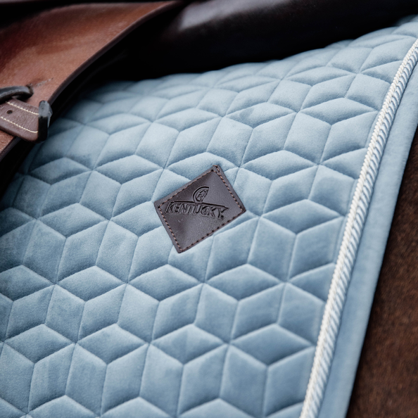 Velvet Jumping Saddle Pad | Light Blue