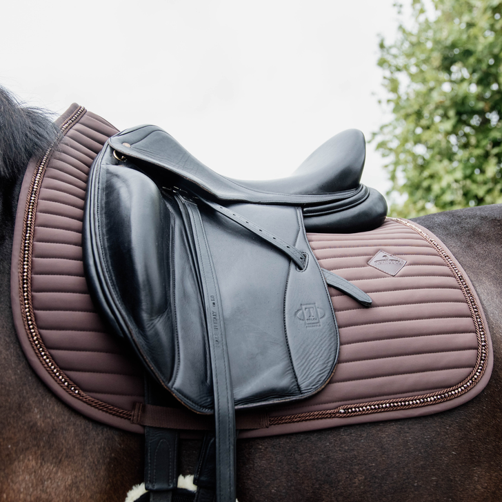 Pearls Dressage Saddle Pad | Brown