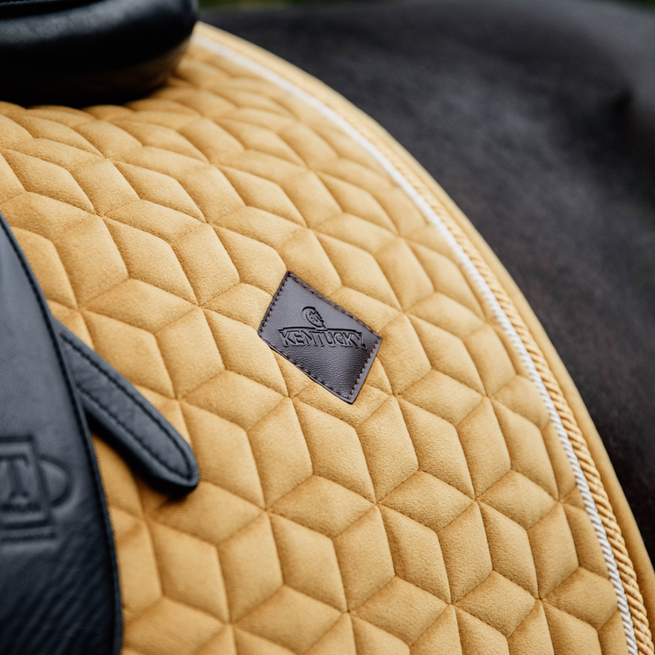 Velvet Dressage Saddle Pad | Mustard