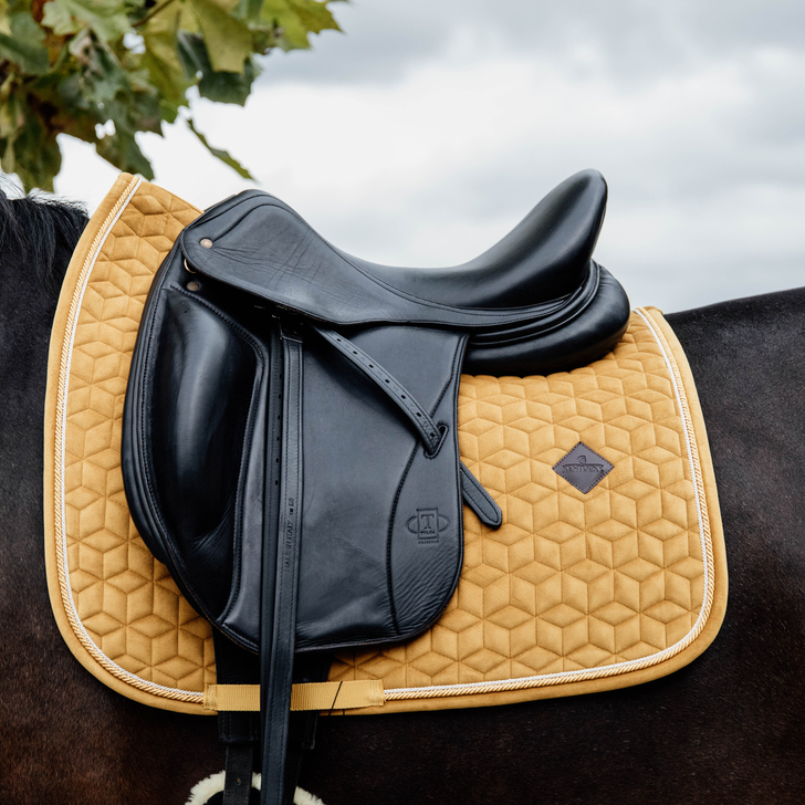 Velvet Dressage Saddle Pad | Mustard
