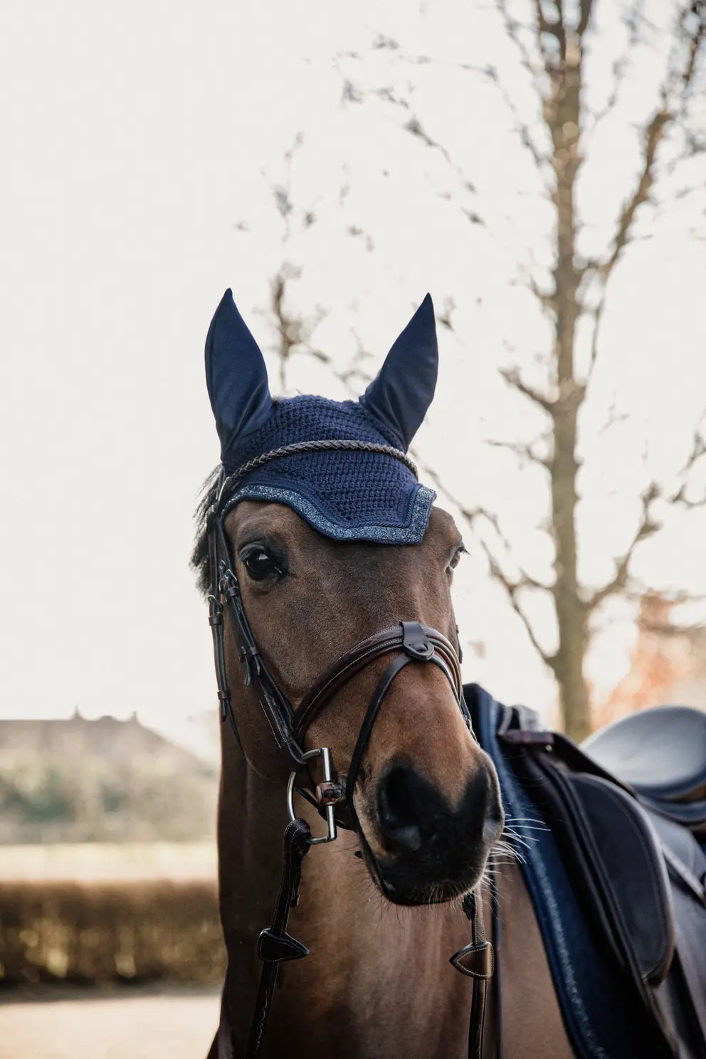Fly Veil Wellington Glitter Stone | Navy