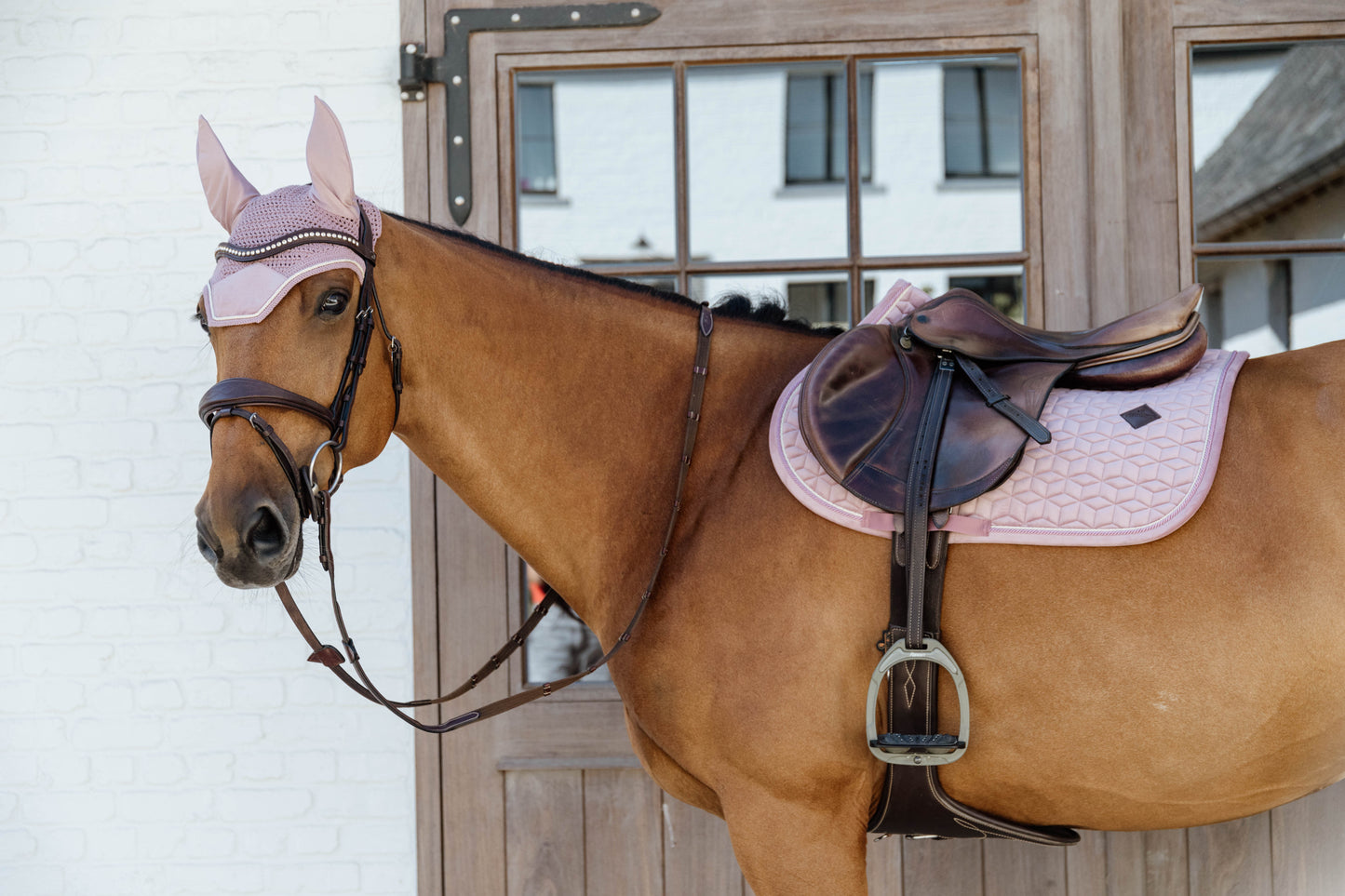 Velvet Jumping Saddle Pad | Old Rose