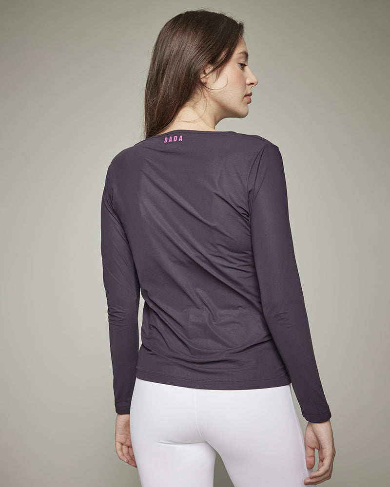 NEW! BETTY Long Sleeves Technical T-Shirt | Plum Violet
