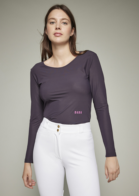 NEW! BETTY Long Sleeves Technical T-Shirt | Plum Violet