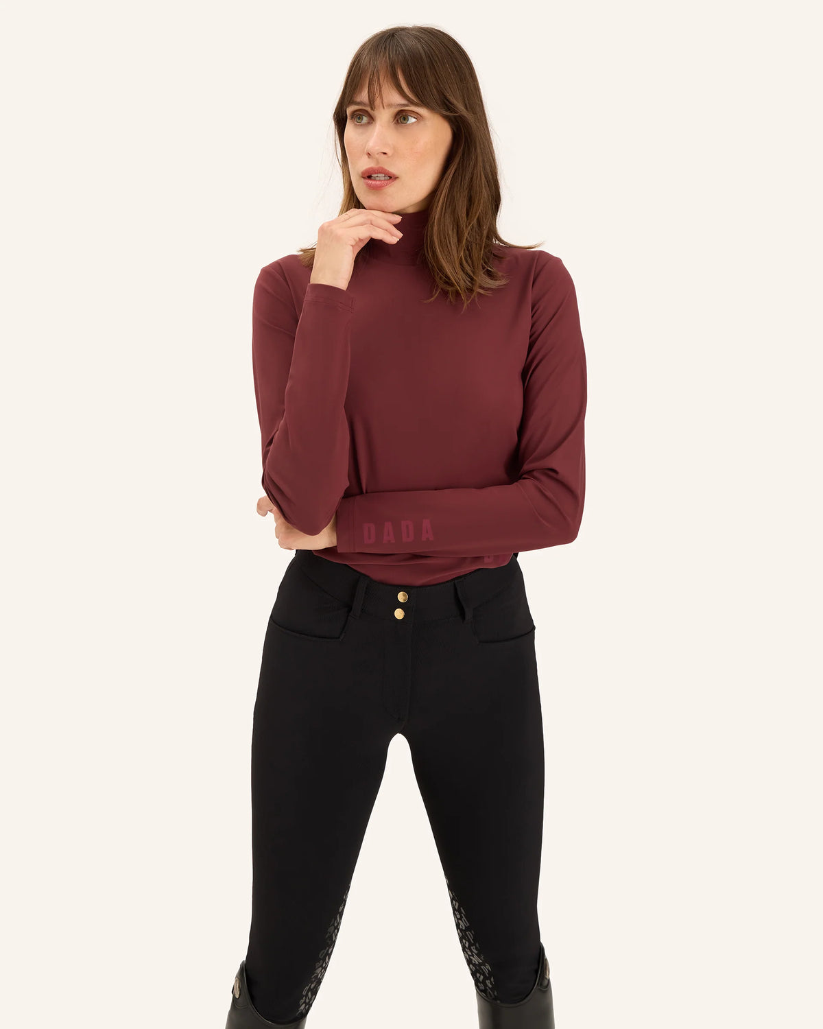 CONSUL - T-shirt technique à col roulé d'équitation