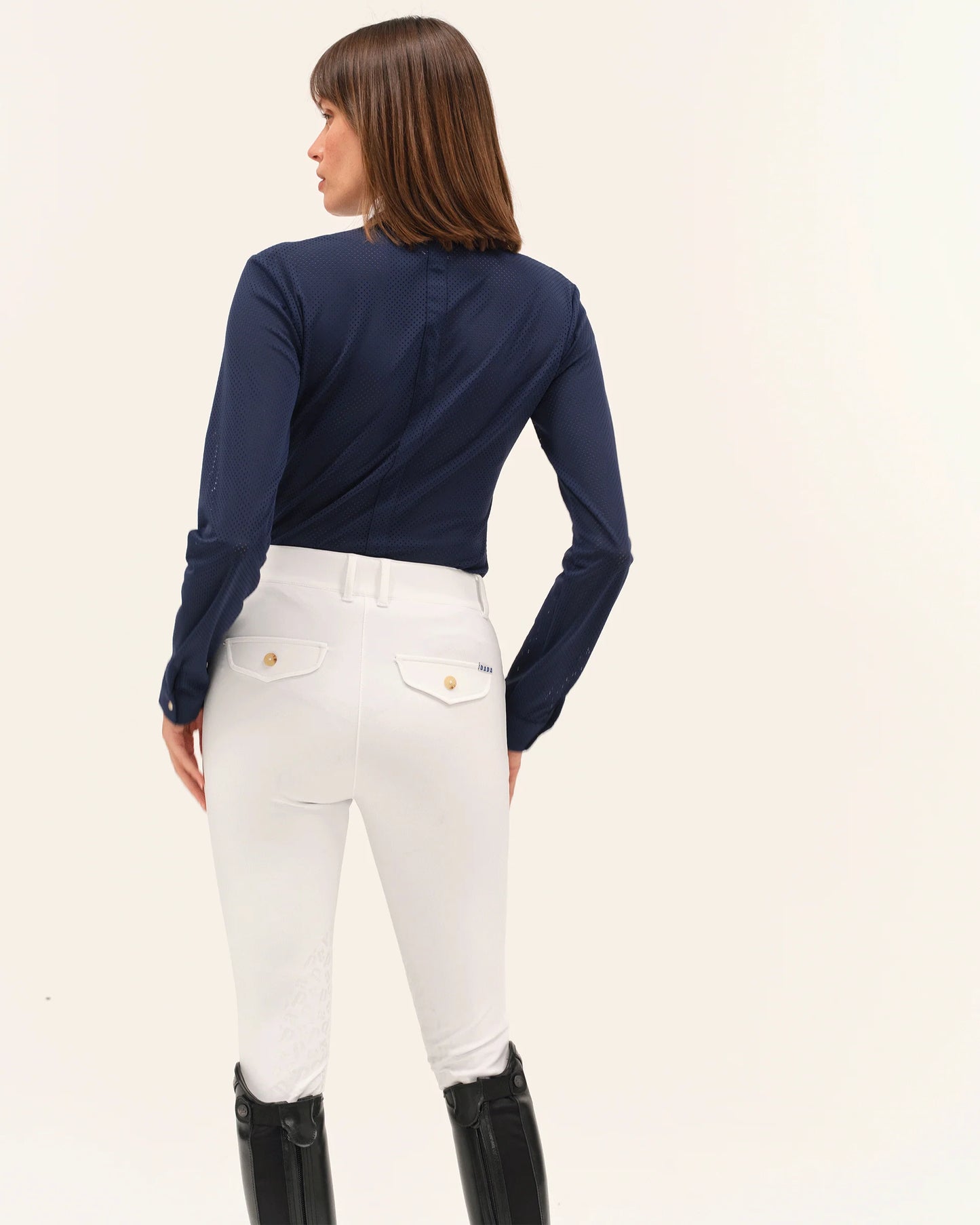 HELIOS ML - Long-sleeves riding competition polo shirt