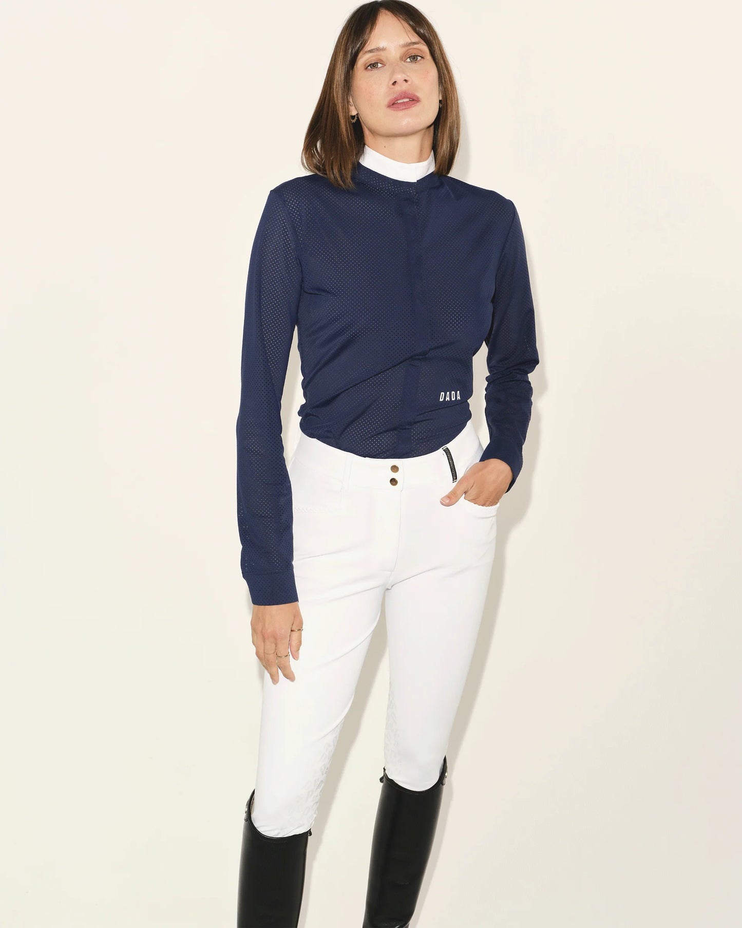 HELIOS ML - Long-sleeves riding competition polo shirt