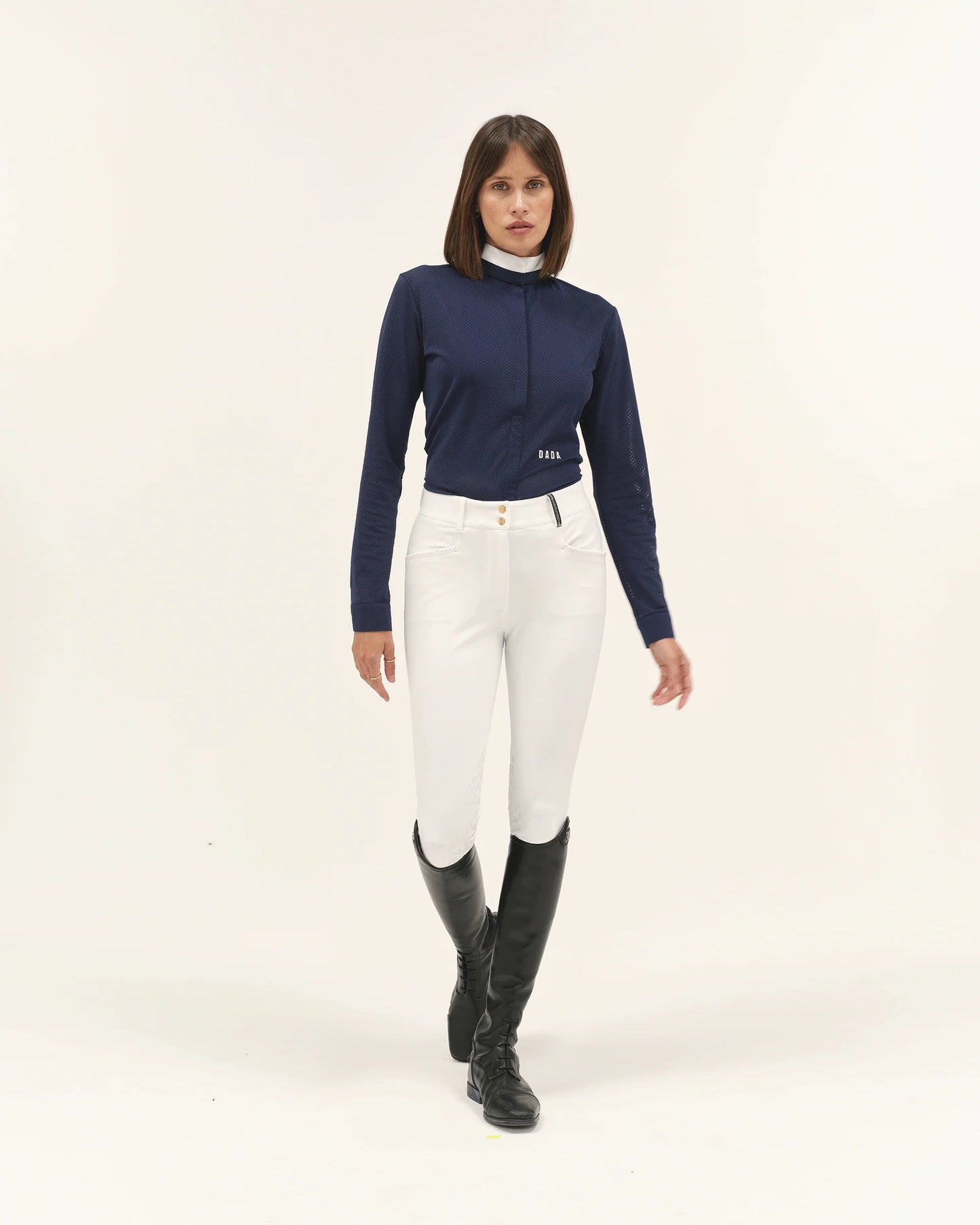 HELIOS ML - Long-sleeves riding competition polo shirt