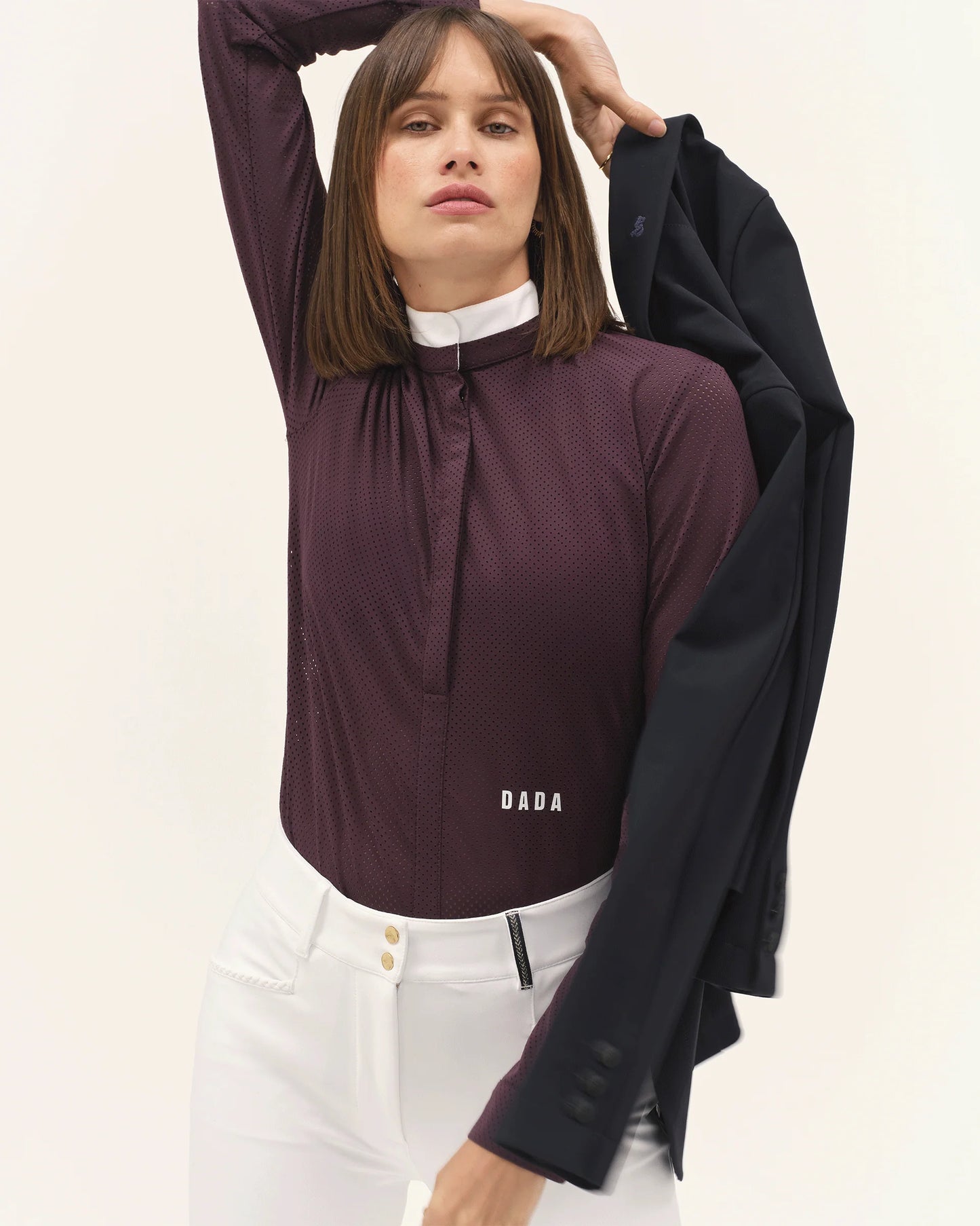 HELIOS ML - Long-sleeves riding competition polo shirt
