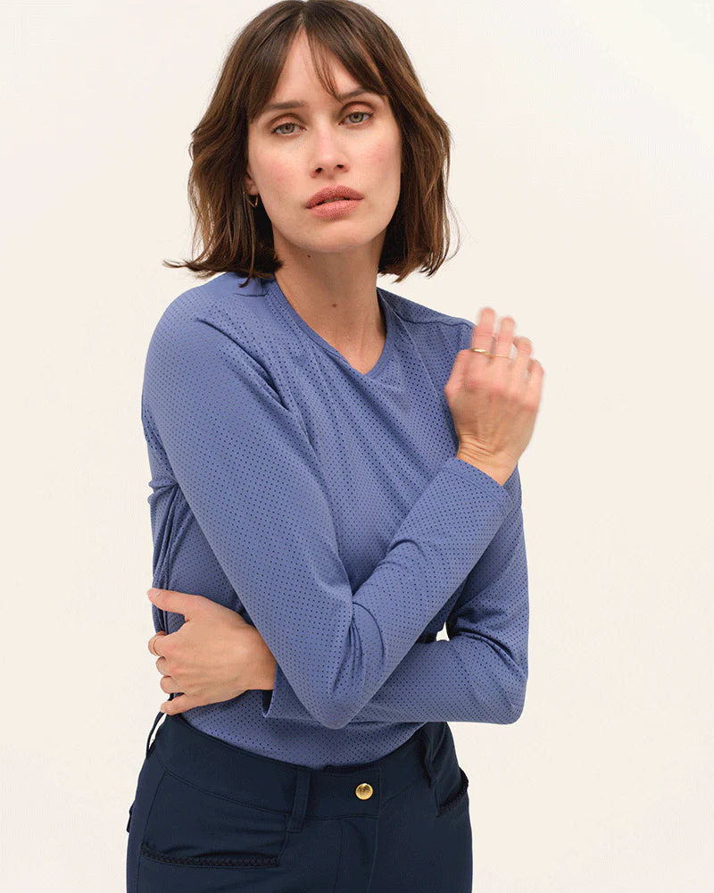 JAZZ - T-shirt technique d'équitation manches longues microperforé