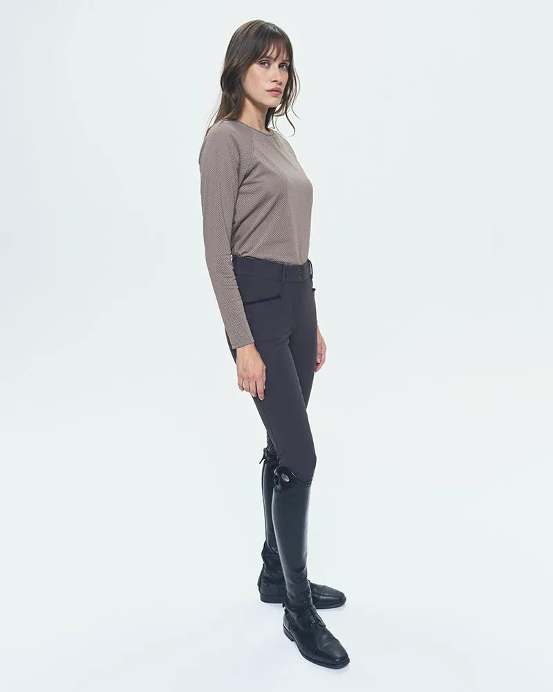 JAZZ - Micro-Perforated Long-Sleeve Equestrian T-Shirt