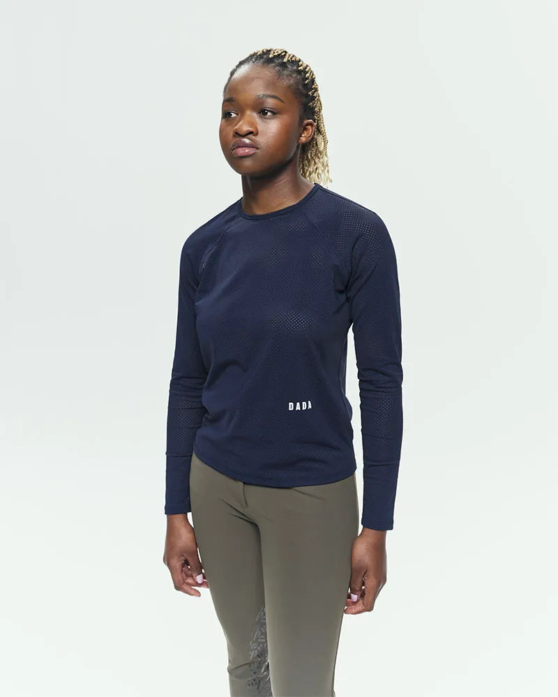 JAZZ - Micro-Perforated Long-Sleeve Equestrian T-Shirt