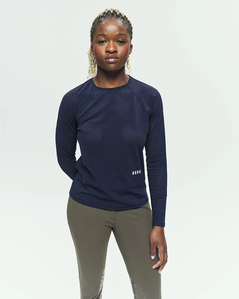 JAZZ - Micro-Perforated Long-Sleeve Equestrian T-Shirt