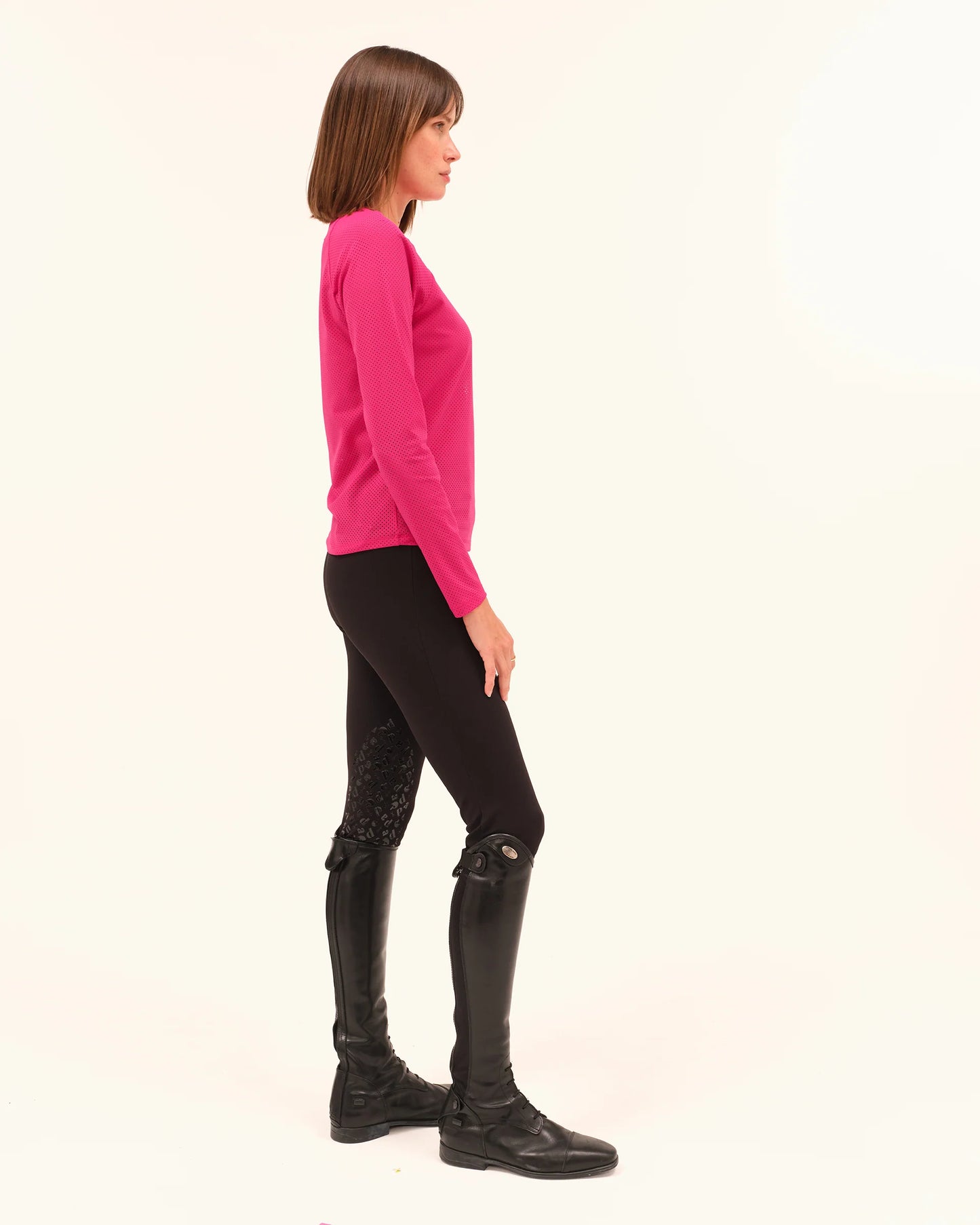 JAZZ - Micro-Perforated Long-Sleeve Equestrian T-Shirt