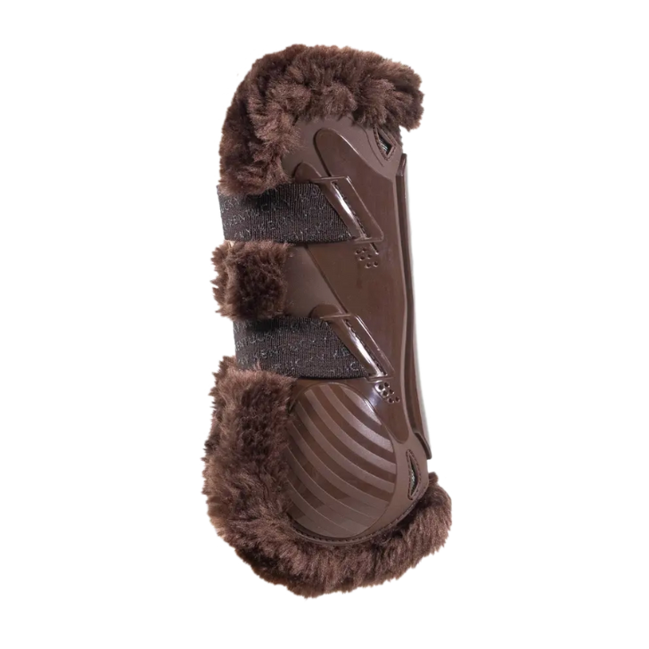 Vegan Sheepskin Tendon Boots Bamboo Elastic | Brown