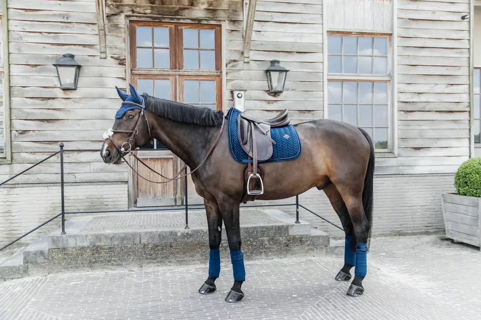 Velvet PEARLS Dressage Saddle Pad | Navy