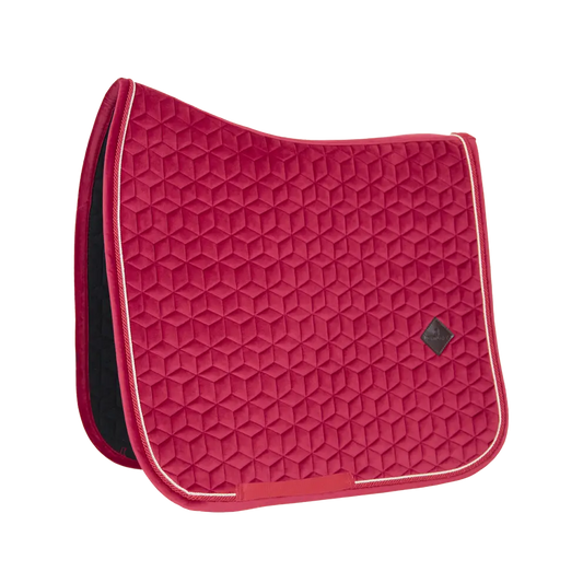 Velvet Dressage Saddle Pad | Fuchsia