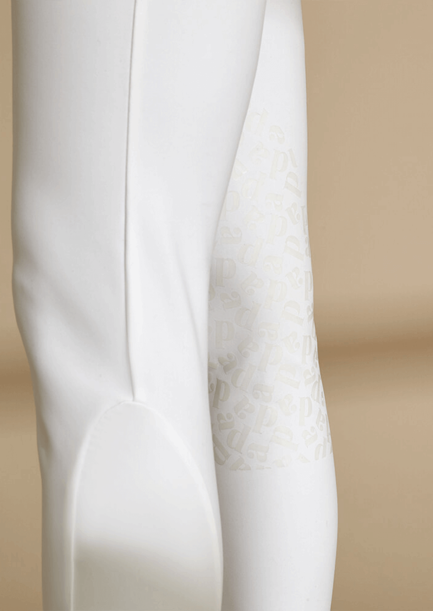 KIT - High Waist Riding Breeches + Grip | White