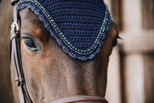 Long Fly Veil Stone & Pearl | Navy