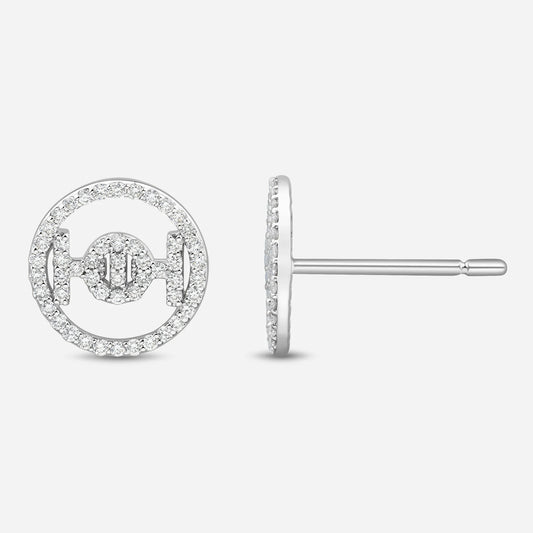 9k CHALLENGE Studs in White Gold