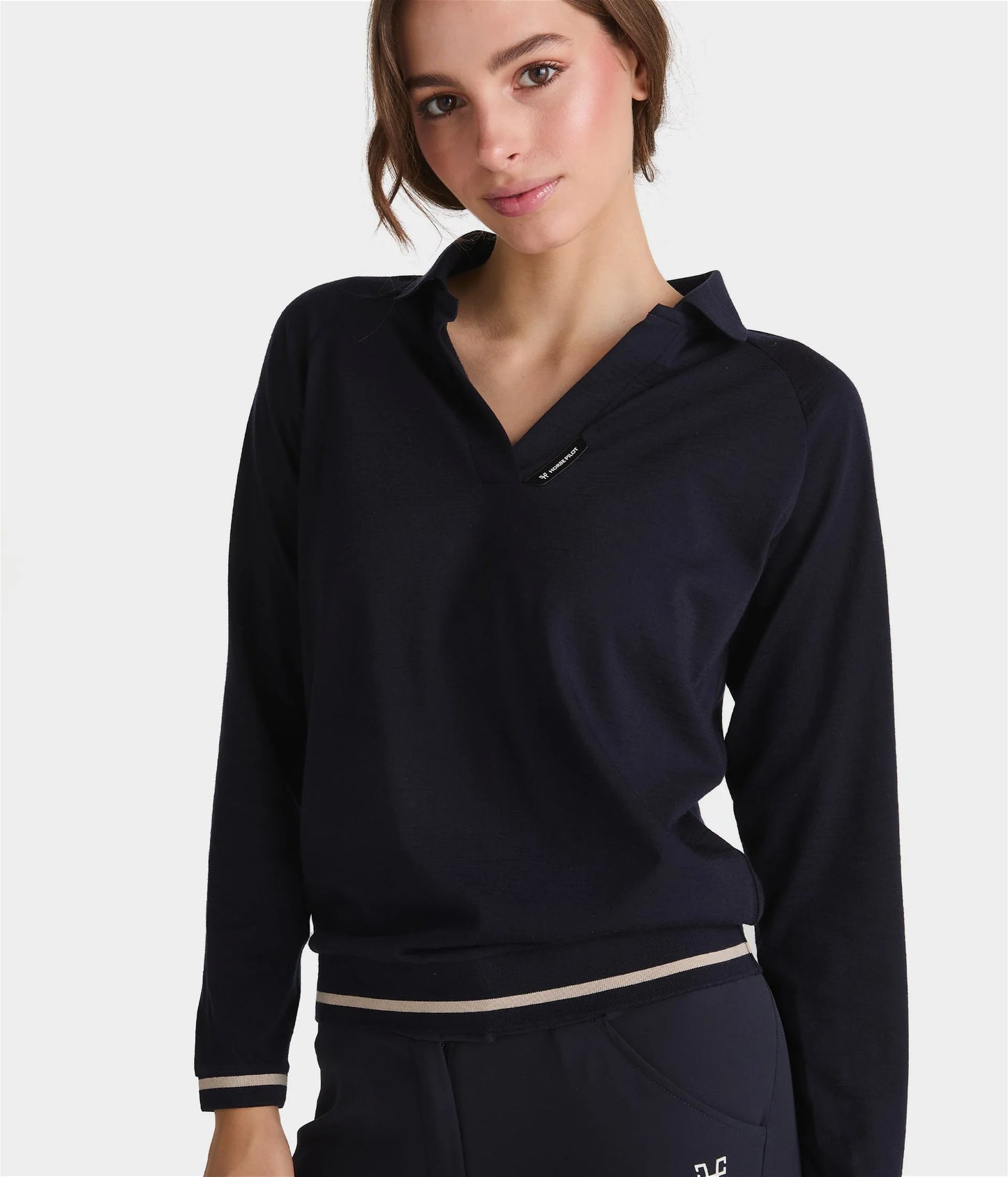 Merino Wool Polo Riding Shirt