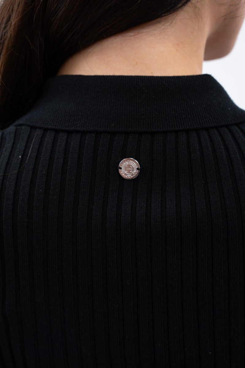 AURORE Long Sleeves Ribbed Polo