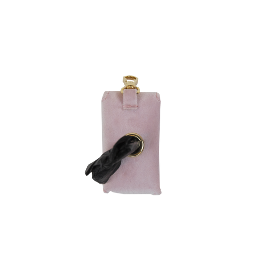Square Poop Bag Velvet | Old Rose