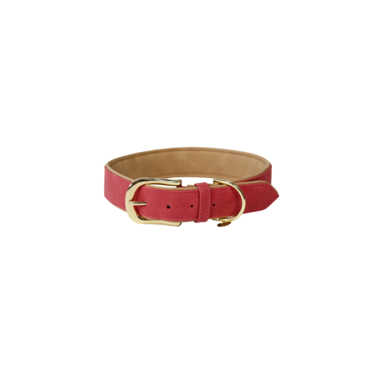 Dog collar soft vegan leather | Red