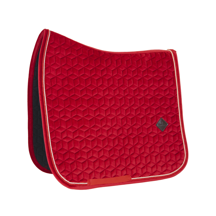 Velvet Dressage Saddle Pad | Red
