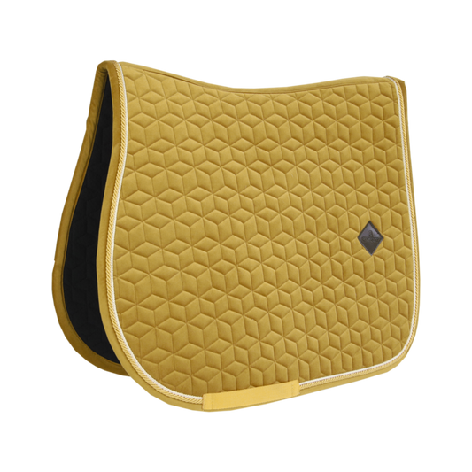 Velvet Jumping Saddle Pad | Mustard