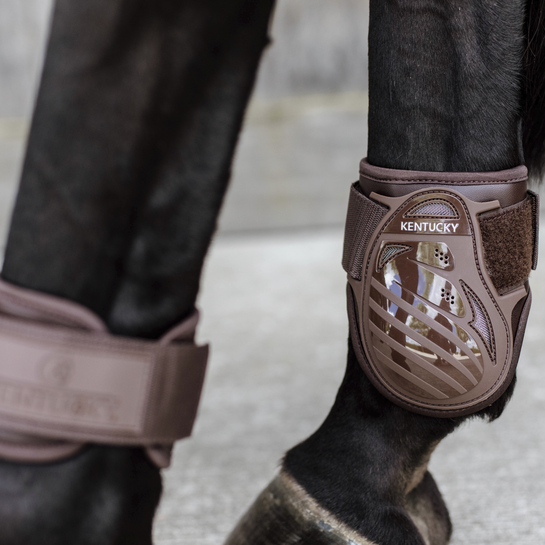Brown tendon top and fetlock boots