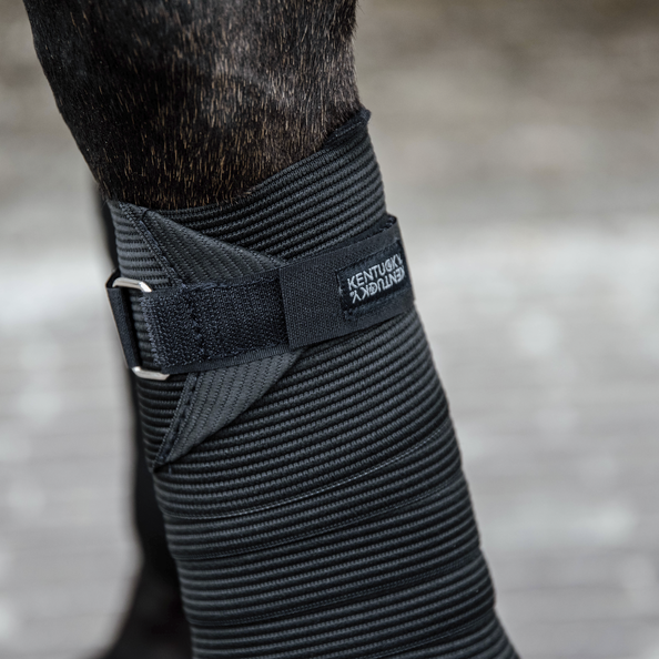 Polar Fleece & Elastic Bandages - Set of 2 | Black